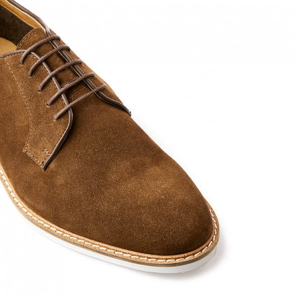 Mens suede derby lace-up shoes